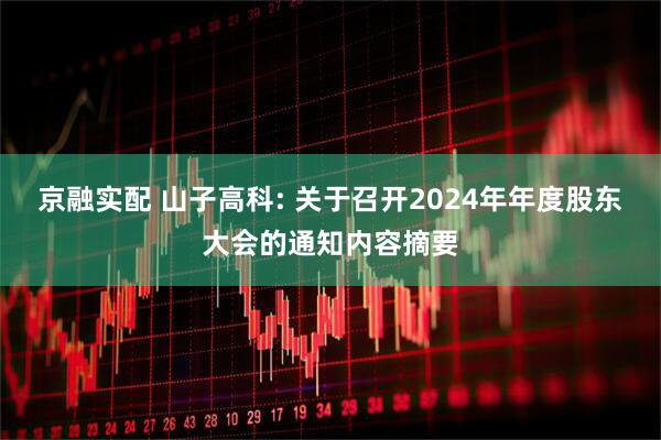 京融实配 山子高科: 关于召开2024年年度股东大会的通知内容摘要