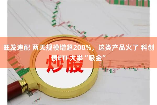 旺发速配 两天规模增超200%，这类产品火了 科创债ETF大举“吸金”