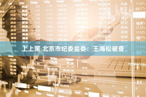 上上策 北京市纪委监委：王海松被查
